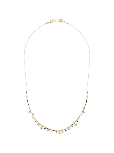 5 Octobre Gold-plated Asia Turquoise Stone Necklace In 金色