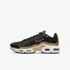 Nike Air Max Plus Big Kids' Shoe In Black