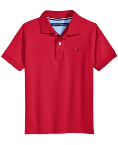 Tommy Hilfiger Kids' Toddler Boys Ivy Stretch Polo Shirt In Regal Red