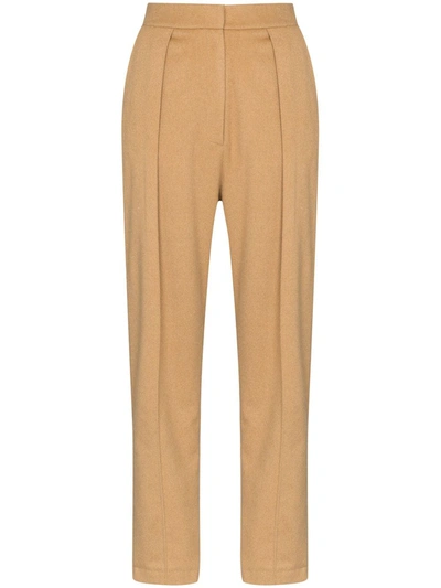 Materiel Pleated Wide-leg Trousers In Neutrals