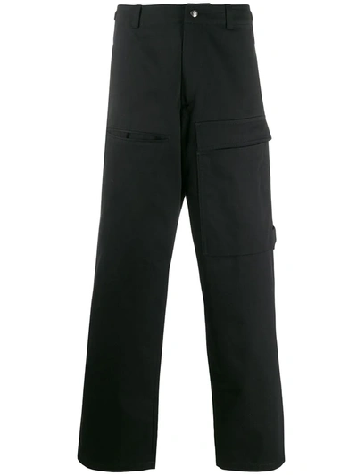 Valentino Pocket Detail Cropped Trousers In Black