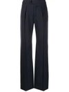 Chloé High-waisted Wide-leg Trousers In Blue