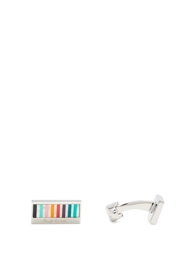 Paul Smith Signature Stripe Car Cufflinks In Multi