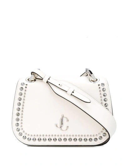 Jimmy Choo Studded Varenne Cross-body Bag In White