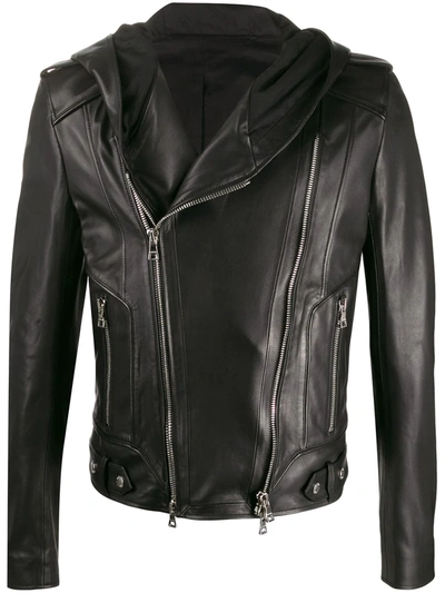 Balmain Perfecto Leather Jacket In Black