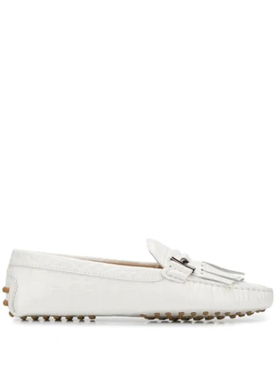 Tod's 'gommino' Loafer In B001 Bianco