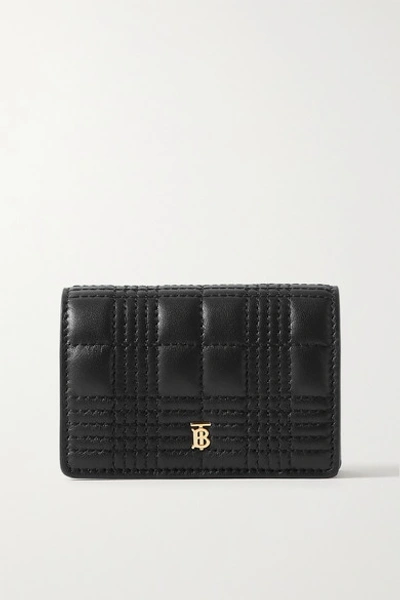 Burberry Quilted Leather Cardholder In Black