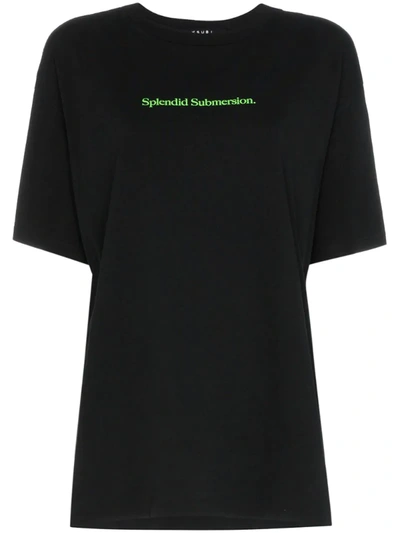 Ksubi Splendid Submersion Logo Print T-shirt In Black
