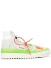 Off-white Off-court Dégradé Leather And Canvas Sneakers In White