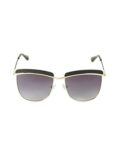 Balmain 56mm Aviator Browline Sunglasses