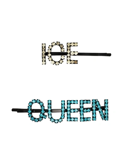Ashley Williams 'ice Queen' Haarspangen In 白色