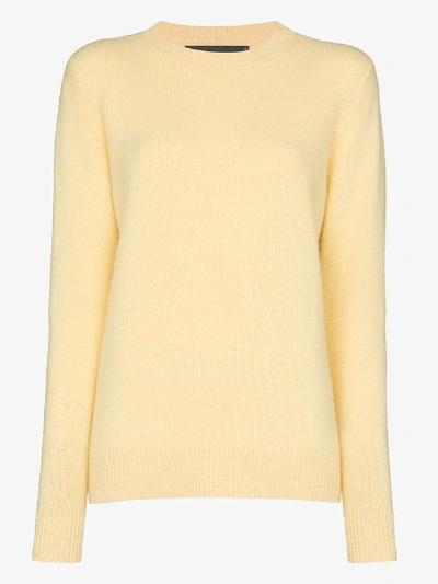 The Elder Statesman Simple Cashmere Jumper In Yellow