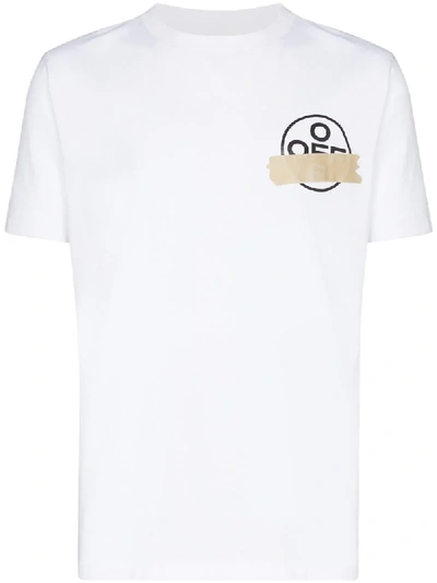 Off-white Arrow Print Cotton T-shirt In White