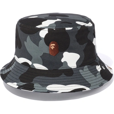 Pre-owned Bape  City Camo Bucket Hat Black
