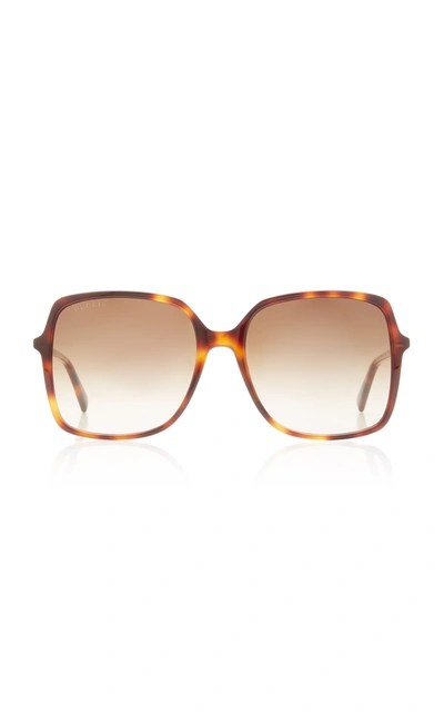 Gucci Ultralight Acetate Square-frame Sunglasses In Brown