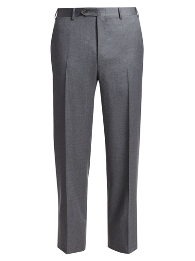 Canali Regular-fit Wool Trousers In Light Grey