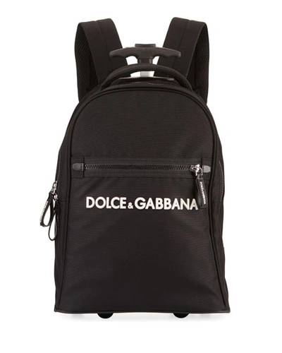 Dolce & Gabbana Kids' Rollerboard Backpack In Black