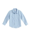 Appaman Kids' Beach Short Sleeve Knit Button-up Shirt In Blue