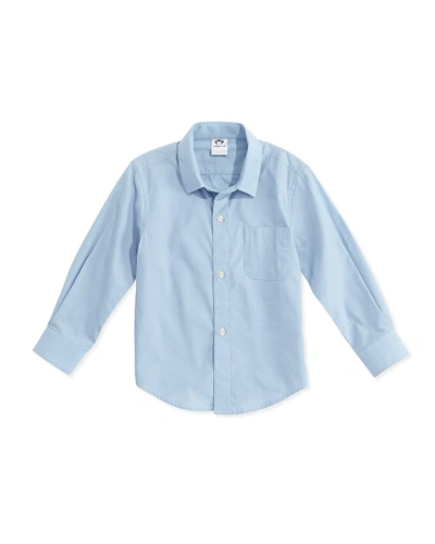 Appaman Kids' Beach Short Sleeve Knit Button-up Shirt In Blue