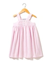 Petite Plume Kids' Charlotte Gingham Nightgown In Pink Gingham