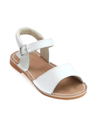 L'amour Shoes Kayla Open Toe Sandals, Kids In White