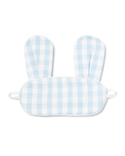 Petite Plume Kids' Bunny Gingham Eye Mask In Light Blue