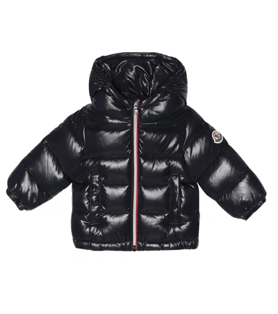 Moncler Baby New Aubert Quilted Down Coat In Blue