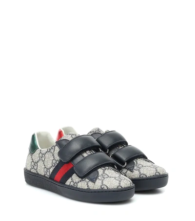 Gucci Toddler Ace Gg Supreme Sneaker In Blue