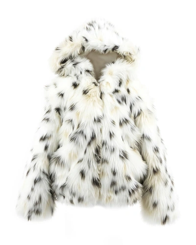 Fabulous Furs Kids' Spotted Faux-fur Parka In Snow Leopard