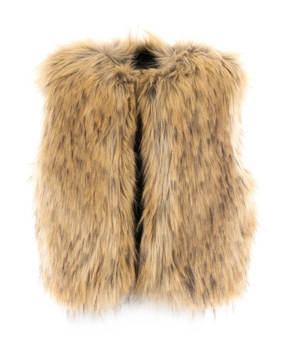 Fabulous Furs Kid's Fashion Faux Fur Vest In Tipped Fox