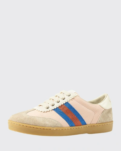 Gucci Leather & Suede Low-top Sneakers, Toddler/kids In Multi