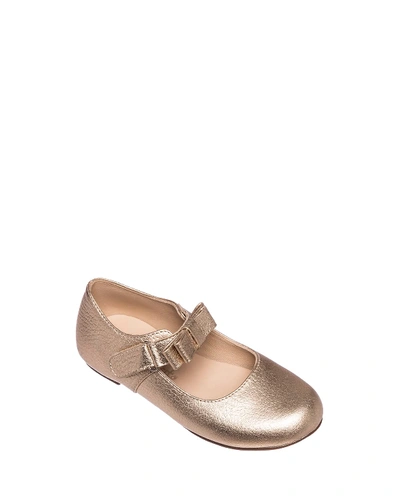 Elephantito Girl's Charlotte Patent Leather Mary Jane, Toddler/kids In Gold