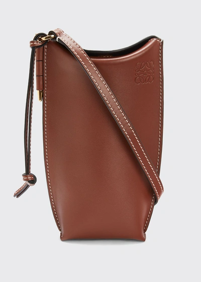 Loewe Gate Pocket Classic Calf Leather Bucket Bag In Rust, ModeSens