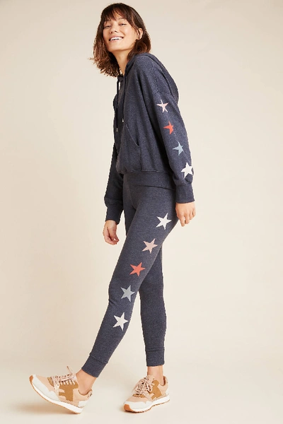Sundry Side Stars Skinny Sweatpants In Navy