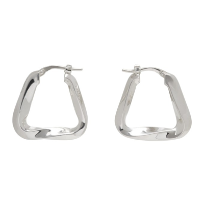 Bottega Veneta Triangle Sterling-silver Hoop Earrings