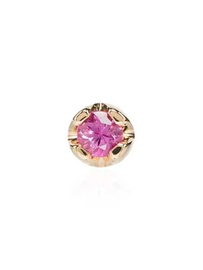 Andrea Fohrman 18kt Yellow Gold And Pink Sapphire Earring