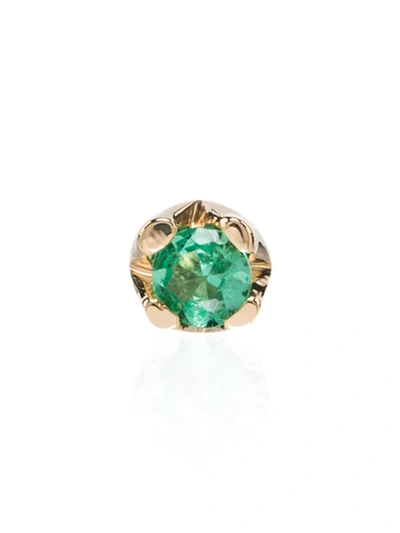 Andrea Fohrman 18kt Yellow Gold And Green Sapphire Earring In  Green: