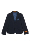 Tallia Kids' Solid Wool Blend Sport Coat In Navy