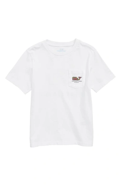 Vineyard Vines Kids' Maryland Crab Graphic Pocket T-shirt In White Cap