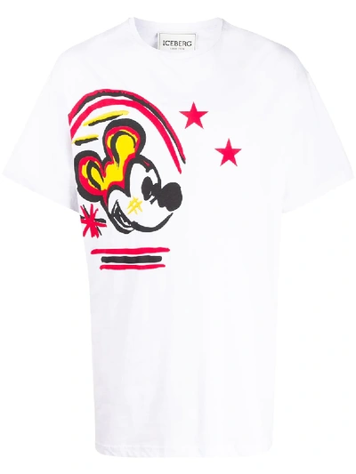 Iceberg Chinese New Year Mickey Mouse T-shirt In White