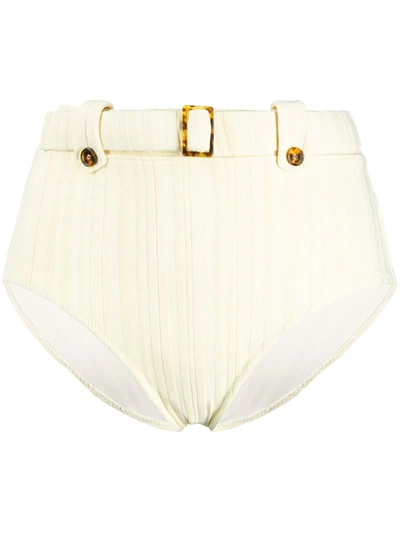 Solid & Striped Annie High-waisted Bikini Bottoms In Yellow