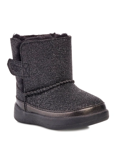 Ugg Keelan Glitter Booties, Baby/kids In Black