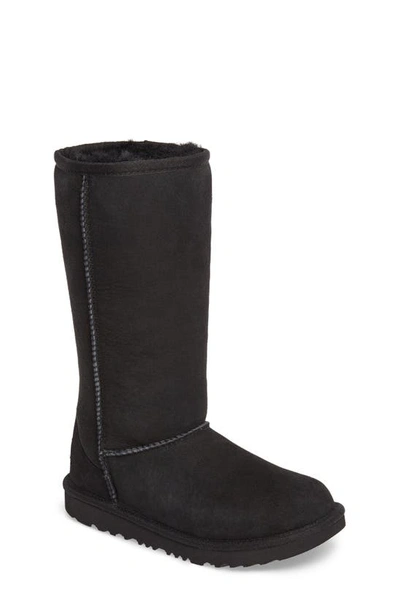 Ugg Little Kid's & Kid's Classic Tall Ii Shearling Boots In Black