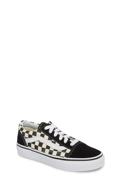 Vans Kids' Old Skool Platform Sneaker In Leopard Floral Black/ White