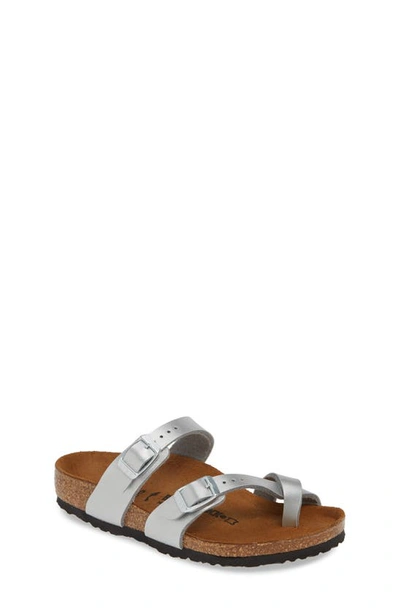 Birkenstock Mayari Birko-flor Slide Sandal In Silver