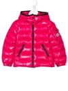 Moncler Kids' Bady Water Resistant Down Hooded Puffer Jacket In Pink