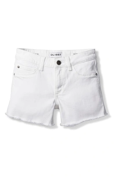 Dl Kids' Girl's Lucy Cut Off Denim Shorts In White