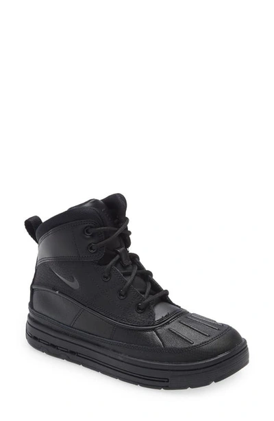Nike Kids' 'woodside 2 High' Boot In Black/ Black/ Black