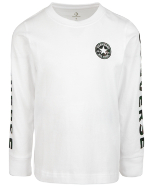 converse t shirt kids white