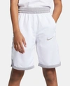 Nike Kids' Dry Elite Basketball Shorts In White/grey